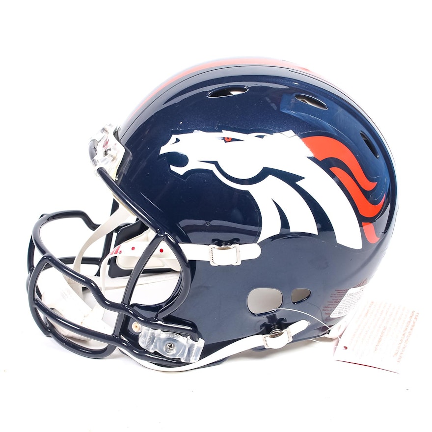 Autographed Peyton Manning Denver Broncos Football Helmet