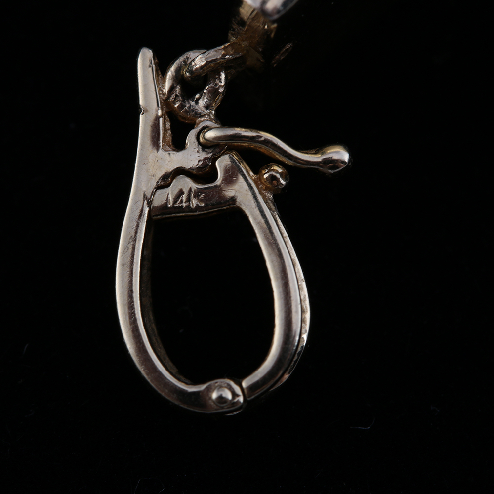 14K Yellow Gold Contemporary Pendant and Clasp