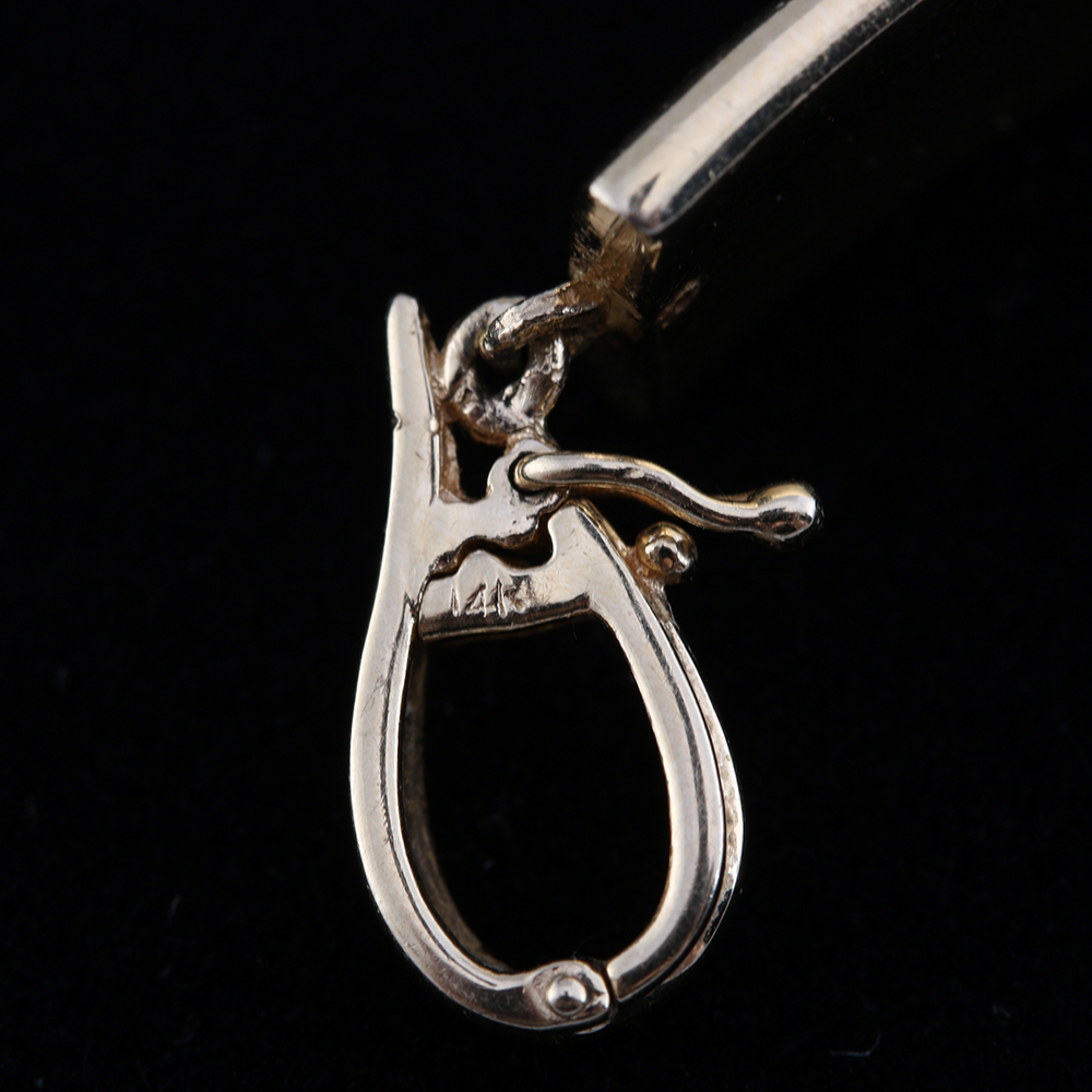 14K Yellow Gold Contemporary Pendant and Clasp