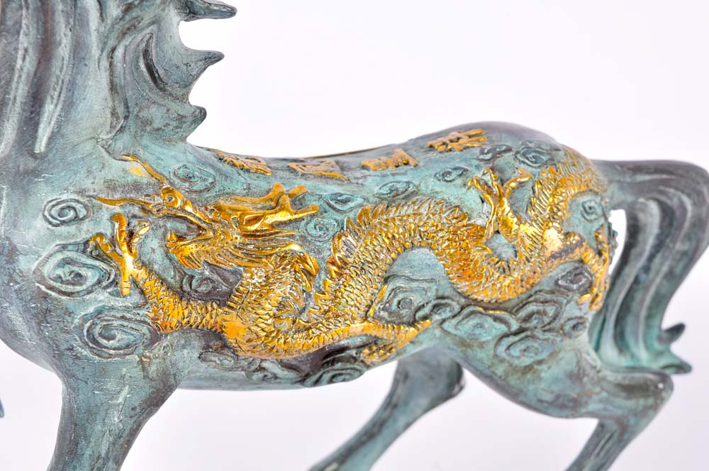 Pair of Tang Dynasty Style Horse Sculptures