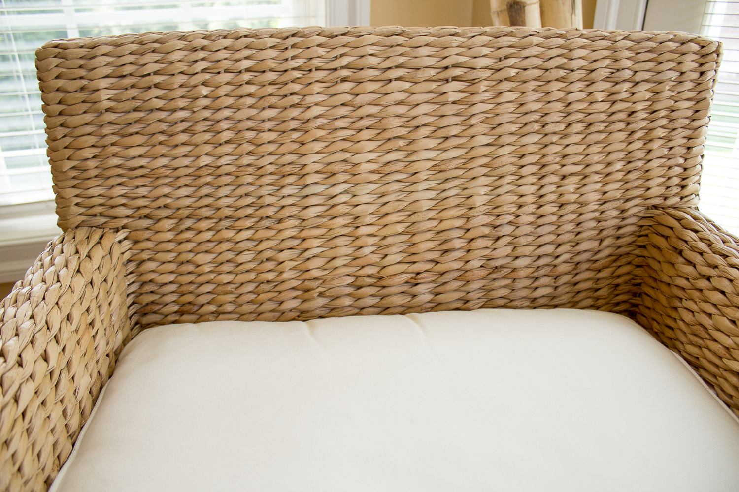 Pair of Seagrass Cushioned Armchairs