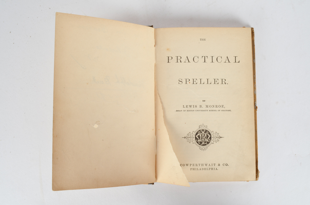 Selection of Antique Spelling and Penmanship Books
