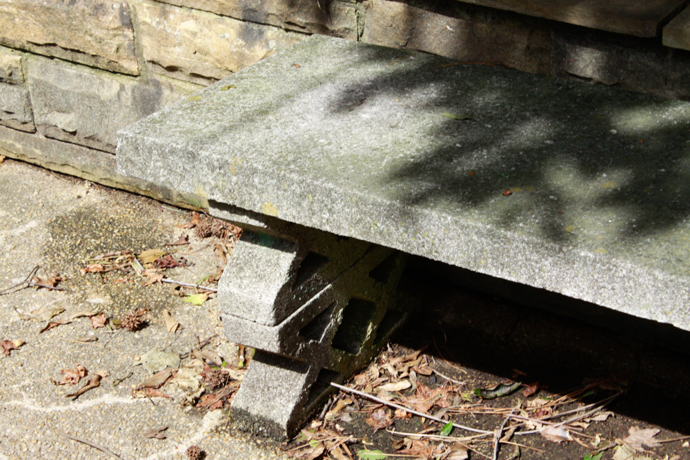 Pair of Low Concrete Benches