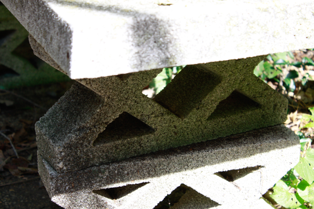 Pair of Low Concrete Benches