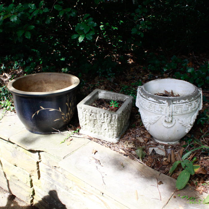 Three Outdoor Planters