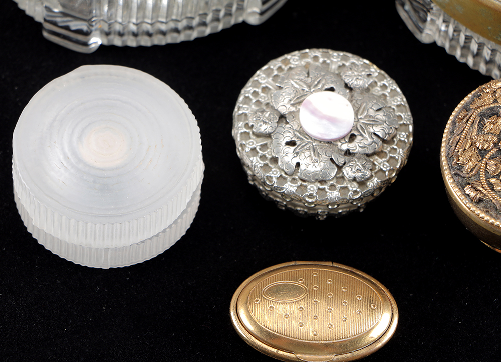 Collection of Gold and Silver Tone Containers