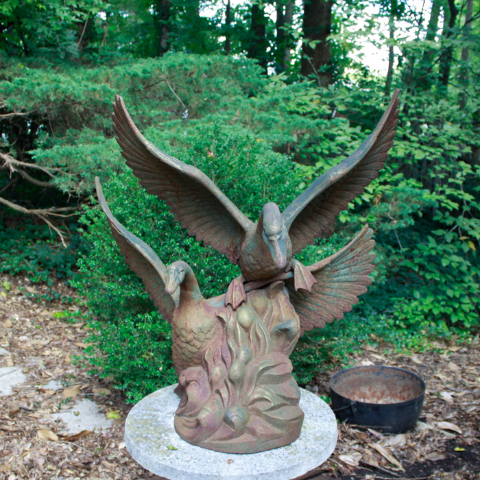 Cast Iron Garden Sculpture of Geese