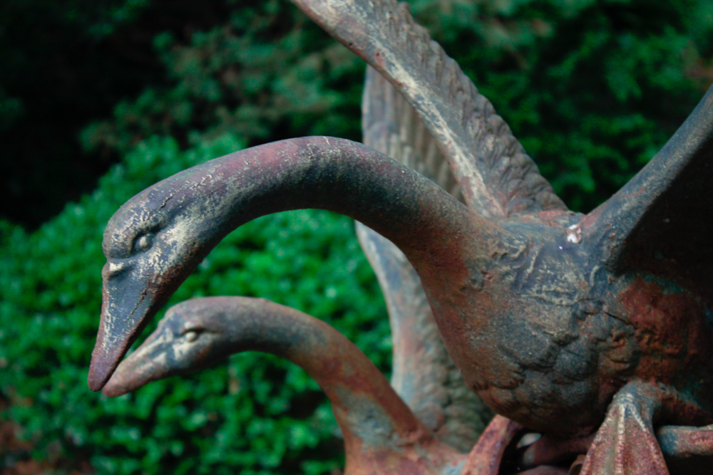 Cast Iron Garden Sculpture of Geese