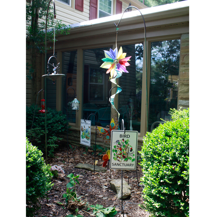 Collection of Shepherd Crooks with Lawn Ornaments