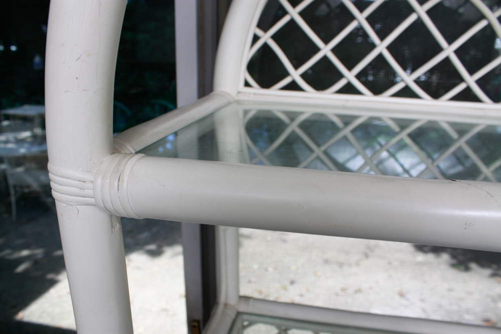 Vintage Rattan Display Shelves