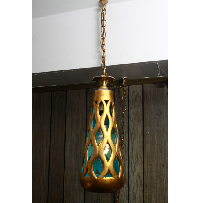 Mid-Century Modern Ceramic Swag Pendant Light
