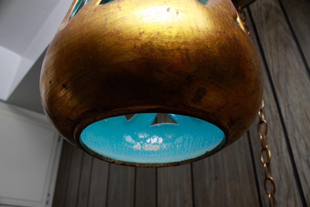 Mid-Century Modern Ceramic Swag Pendant Light