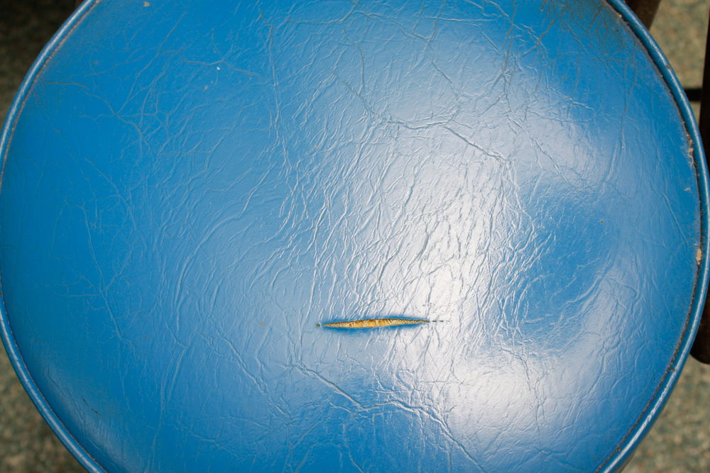 Pair of Stained Rattan Swivel Bar Stools