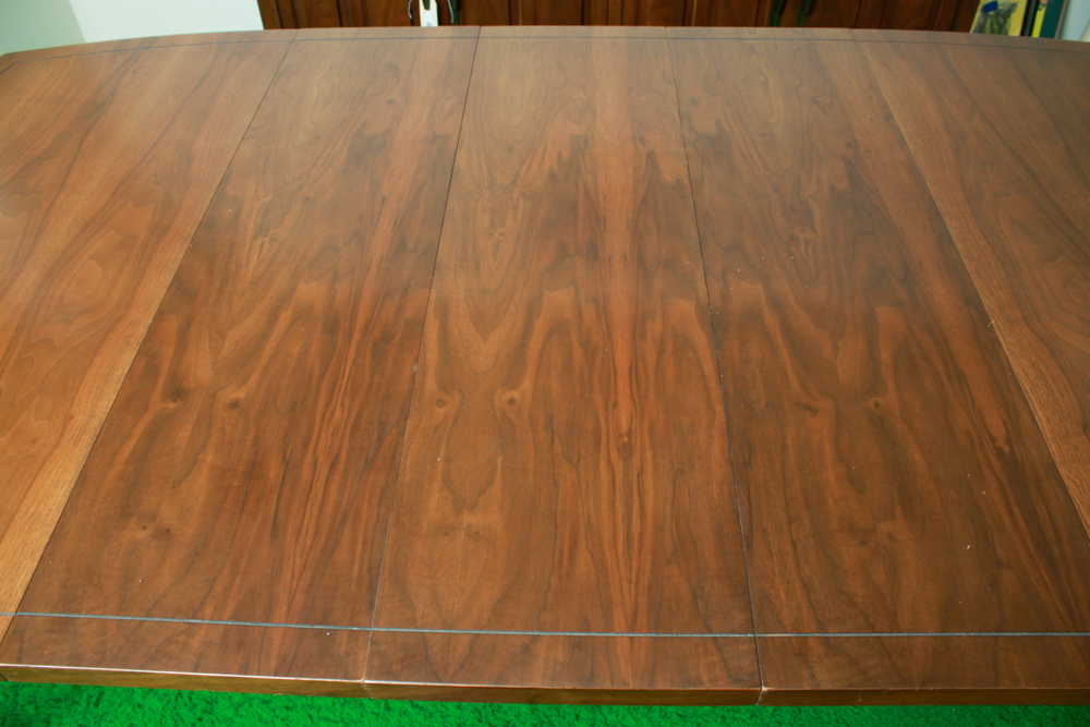 Vintage Mid-Century Modern Dining Room Table with Leaves