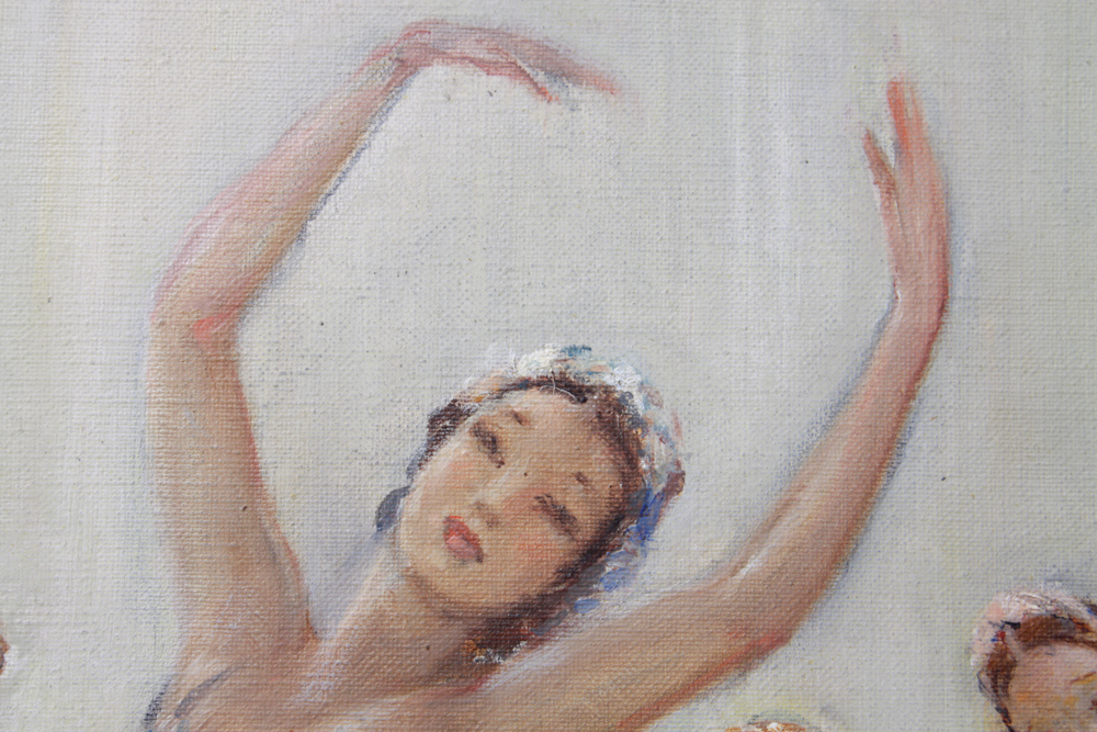 Signed LaFaguay "Dancers" Oil Painting on Canvas