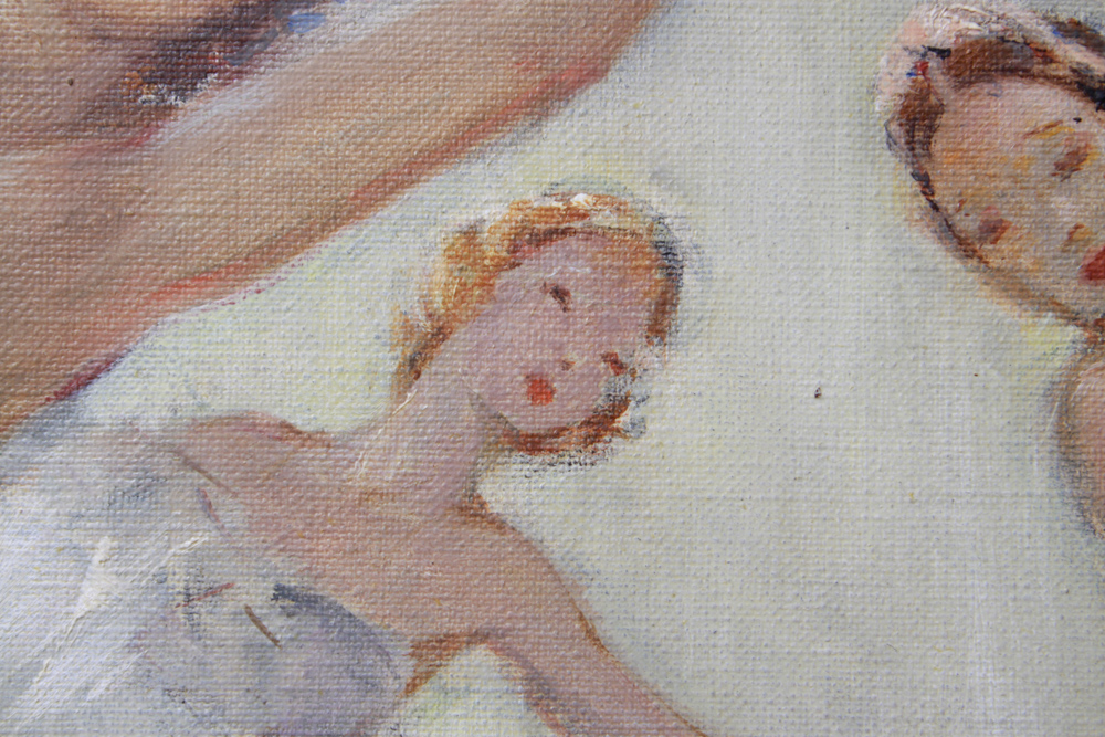 Signed LaFaguay "Dancers" Oil Painting on Canvas