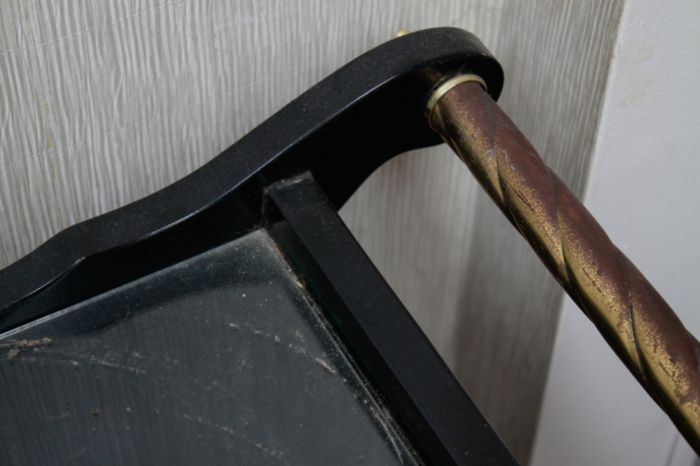 Chinese Black Lacquered Bar Cart