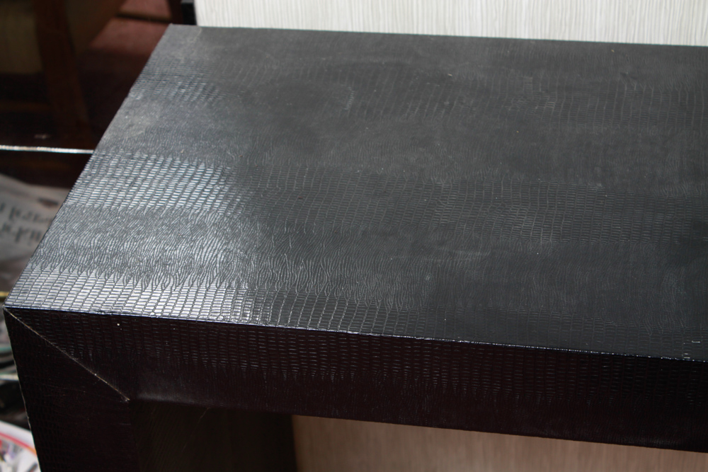Embossed Vinyl Wrapped Sofa Table