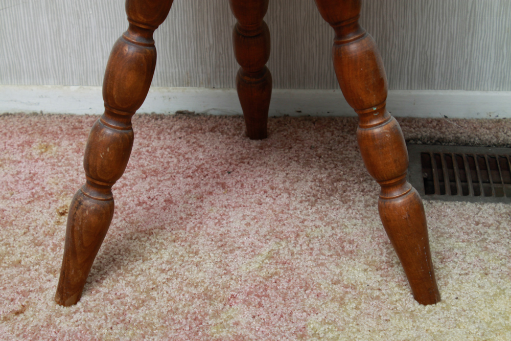 Vintage Sewing Notions Storage Table