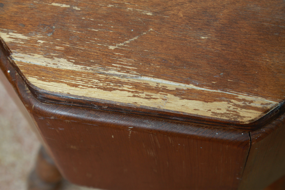 Vintage Sewing Notions Storage Table