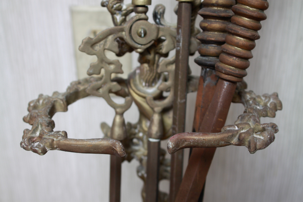 Assorted Fireplace Tools with Bellows