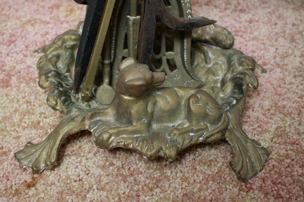 Assorted Fireplace Tools with Bellows