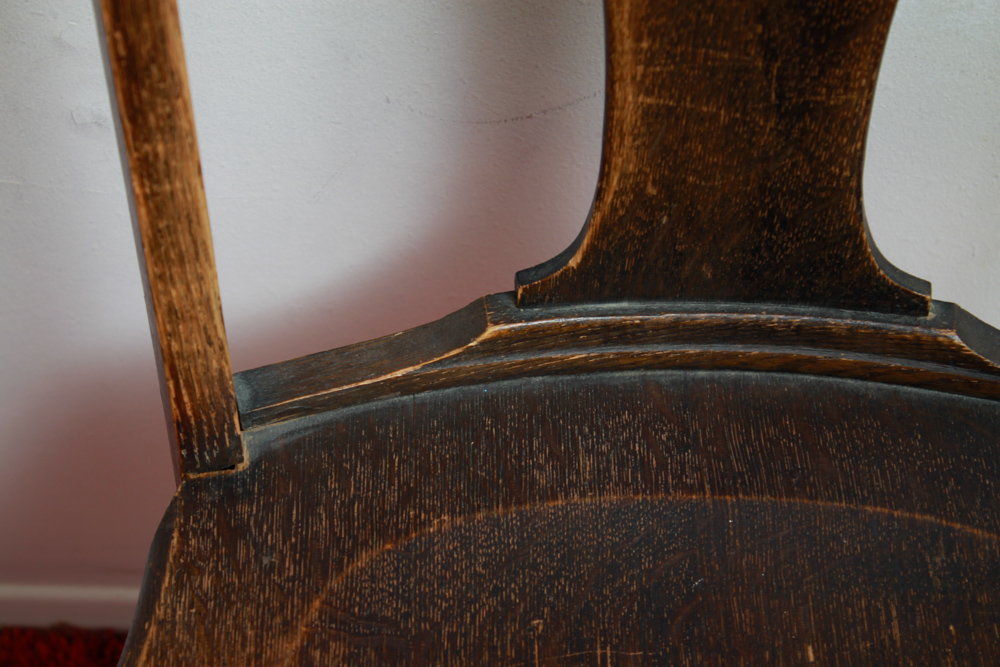 Typewriter Table with Antique Tiger Oak Chair