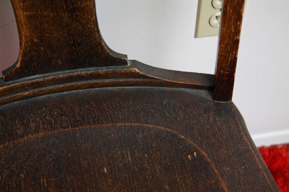 Typewriter Table with Antique Tiger Oak Chair