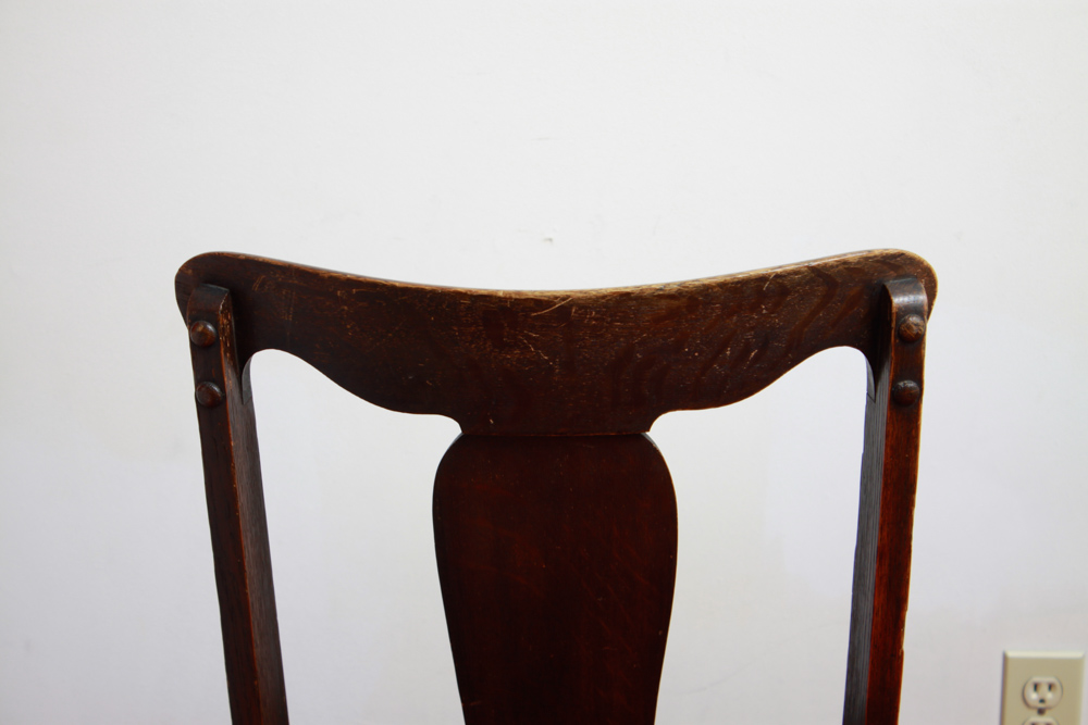 Typewriter Table with Antique Tiger Oak Chair