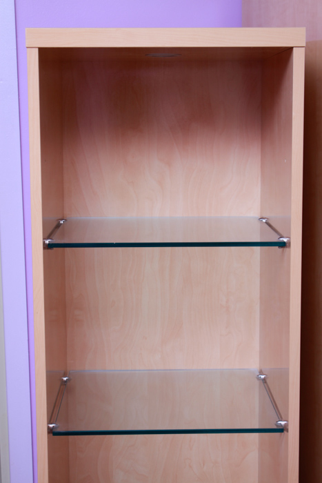 Pair of ALF Italia Milano Maple Lighted Display Shelf Cases