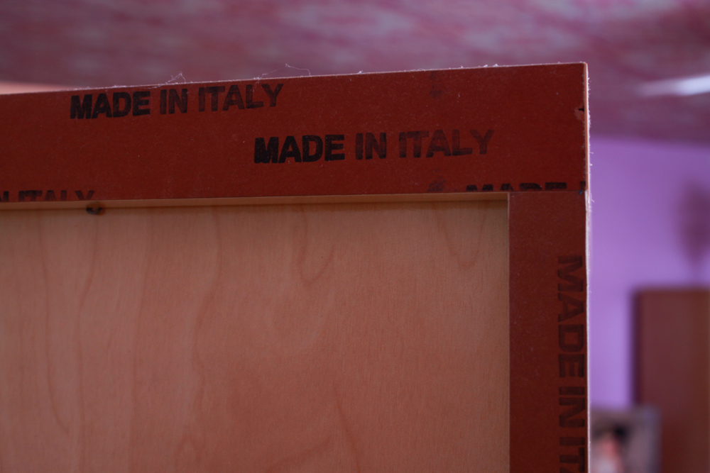 Pair of ALF Italia Milano Maple Lighted Display Shelf Cases