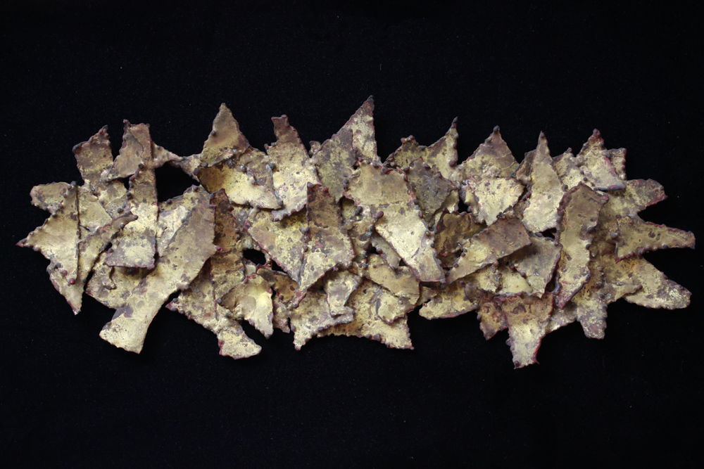 Brutalist Style Metal Wall Art Sculpture