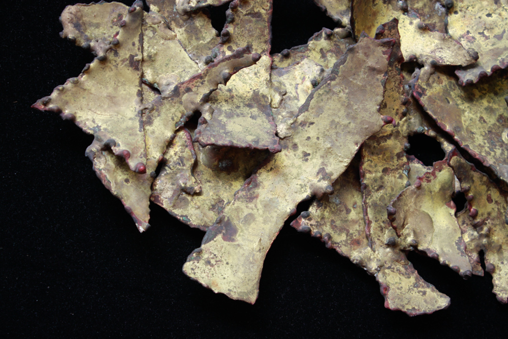 Brutalist Style Metal Wall Art Sculpture