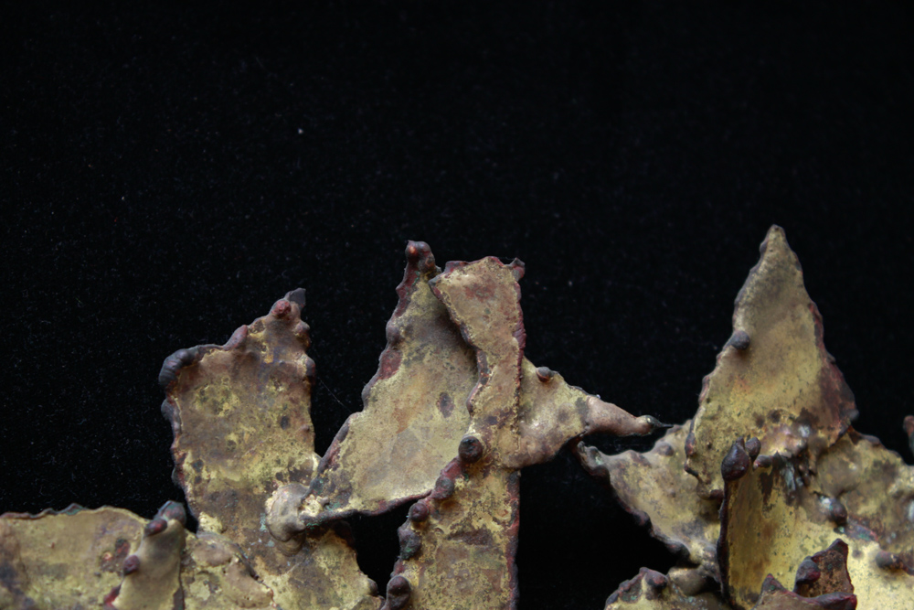 Brutalist Style Metal Wall Art Sculpture