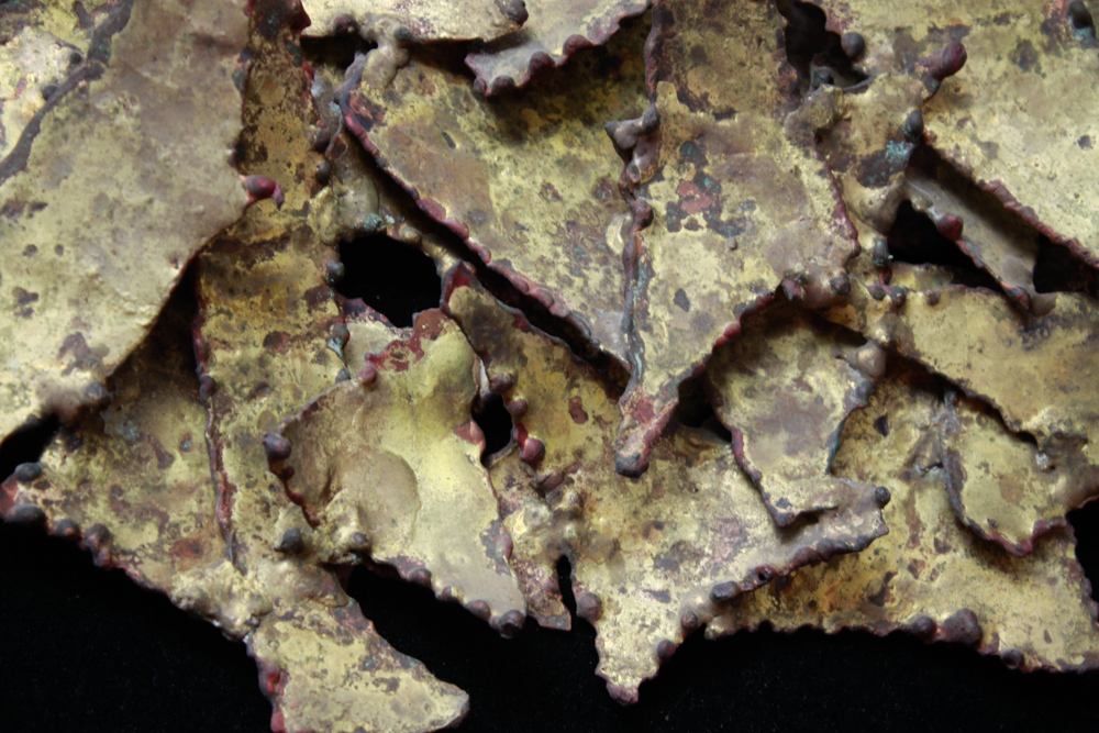 Brutalist Style Metal Wall Art Sculpture