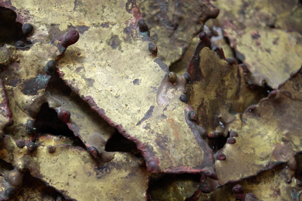 Brutalist Style Metal Wall Art Sculpture