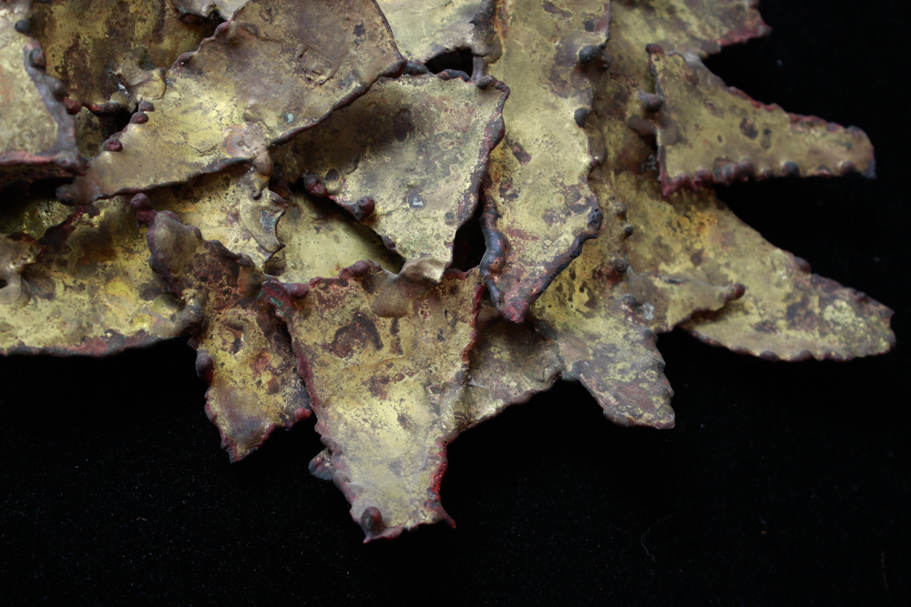 Brutalist Style Metal Wall Art Sculpture