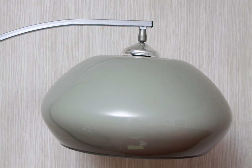 Vintage Mid Century Modern Floor Lamp with Metal Shade