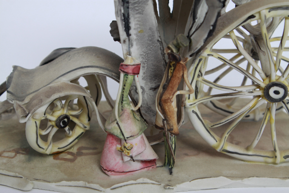 Palladio Italian Ceramic Sculpture of a Carriage