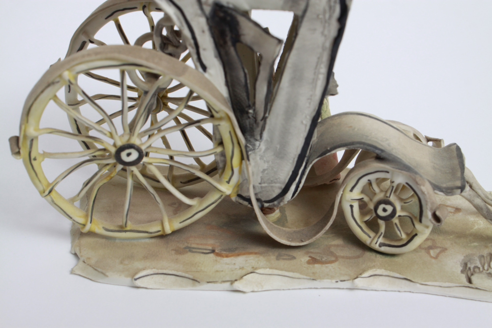 Palladio Italian Ceramic Sculpture of a Carriage