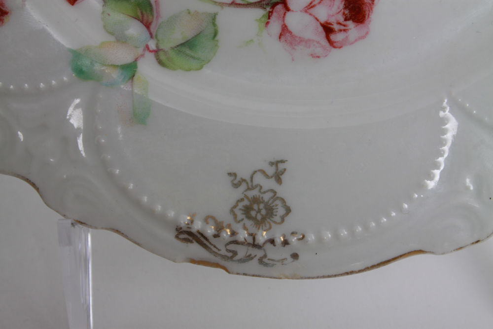 Set of Six China Dessert Plates