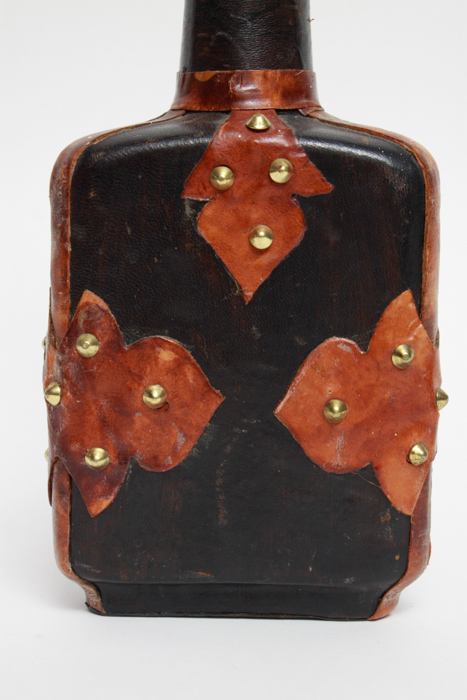 Italian Leather Wrapped Decanter Bottle