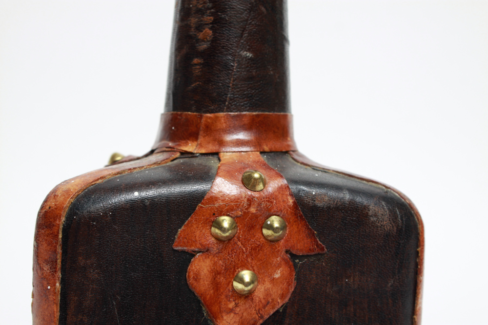 Italian Leather Wrapped Decanter Bottle