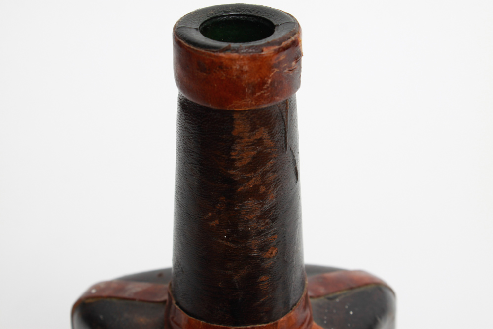 Italian Leather Wrapped Decanter Bottle