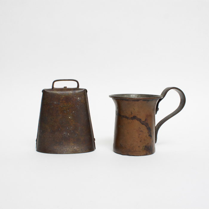 Vintage Cowbell and Metal Cup