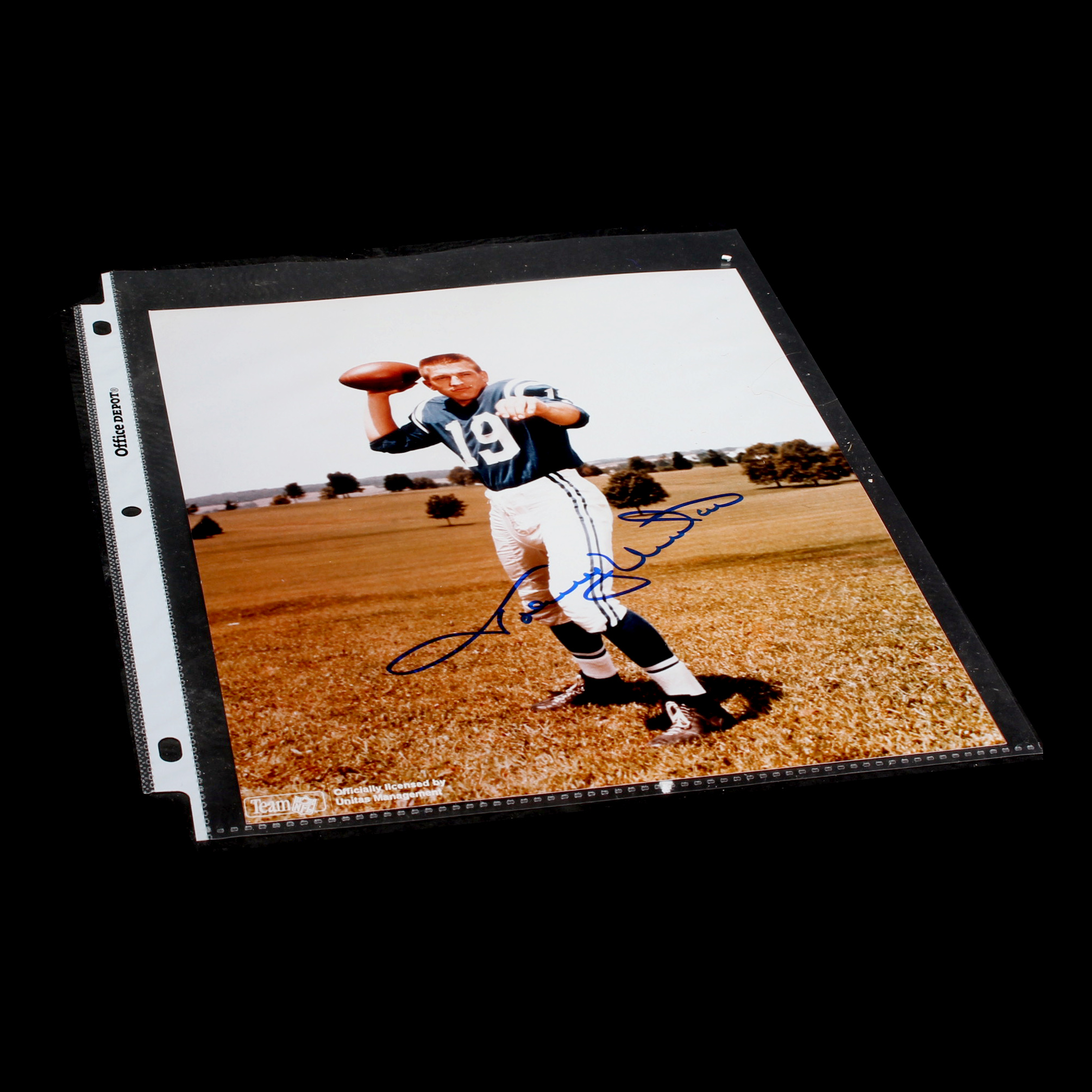 Signed Photograph of Jonny Unitas