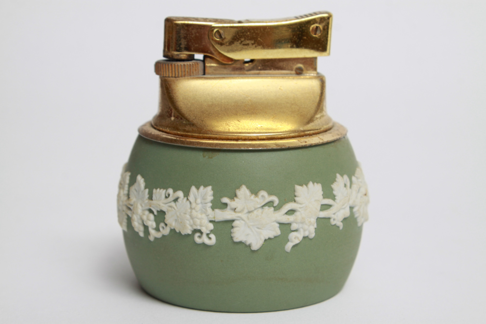 Wedgwood Green Jasperware Tobacco Accessories
