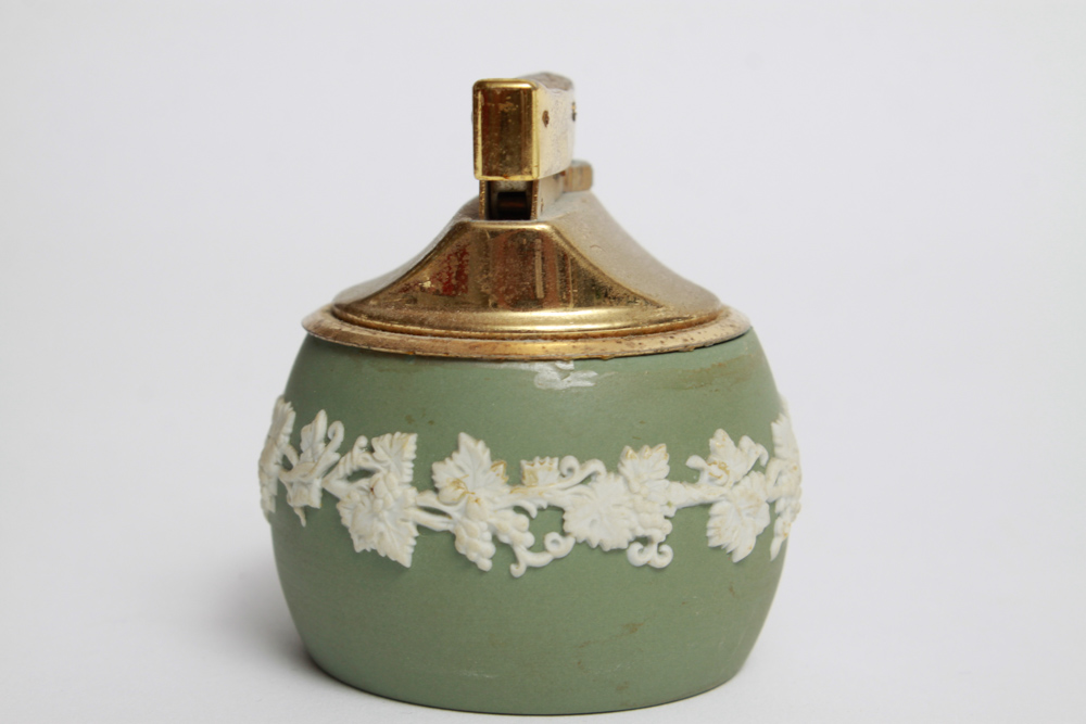 Wedgwood Green Jasperware Tobacco Accessories