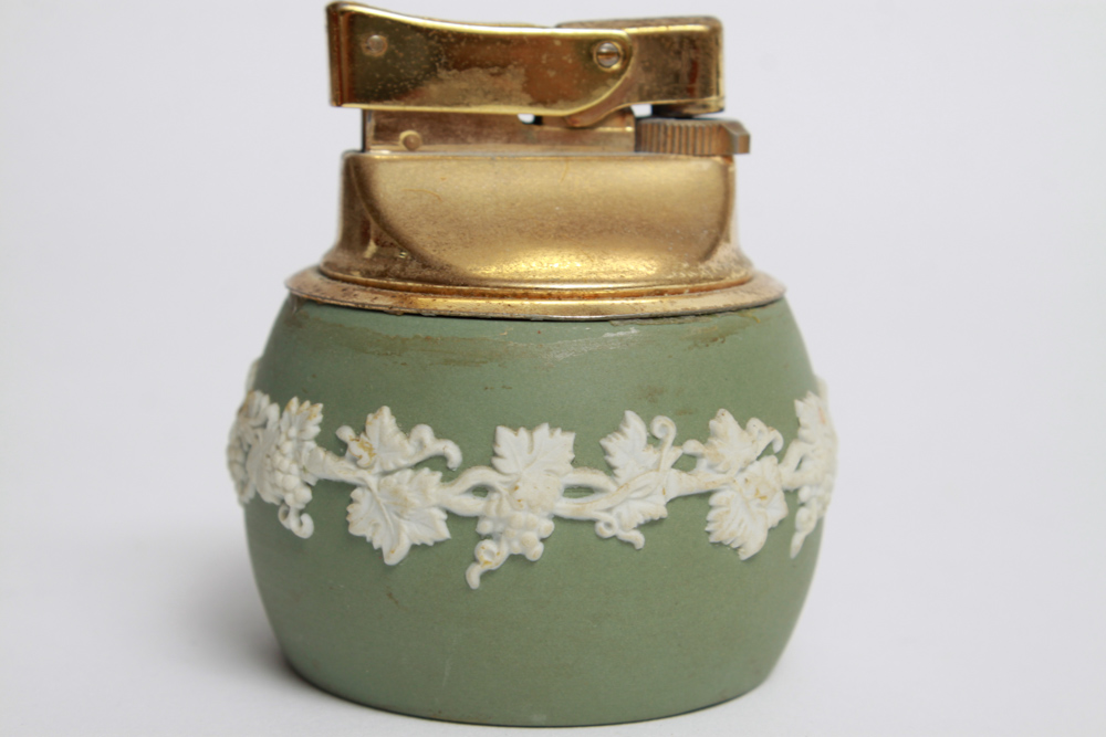 Wedgwood Green Jasperware Tobacco Accessories