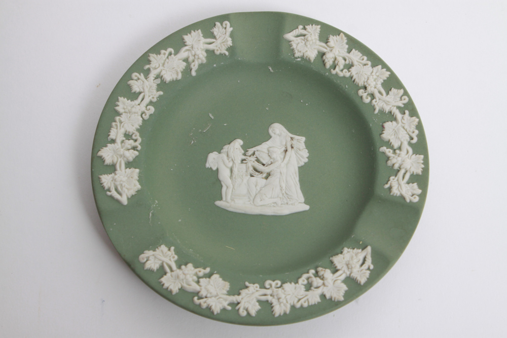 Wedgwood Green Jasperware Tobacco Accessories